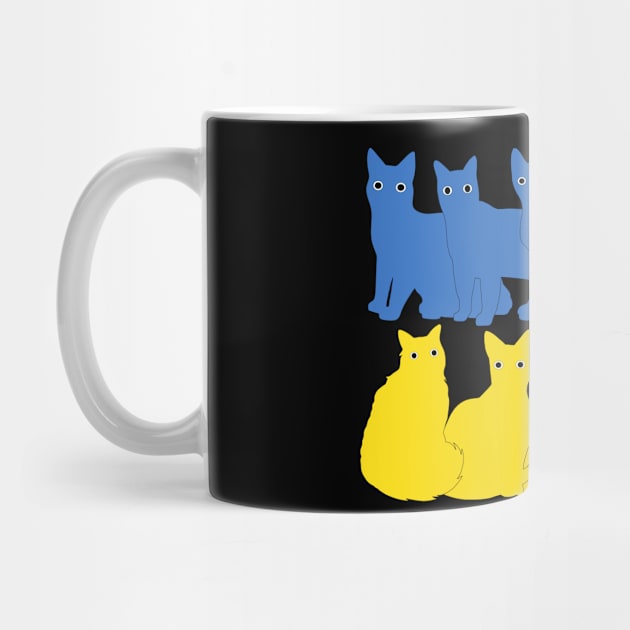 Ukraine Flag Cats, Ukrainian Combat Cats by Vladimir Zevenckih